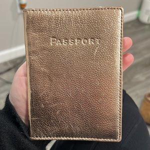 J.CREW rose gold passport holder
